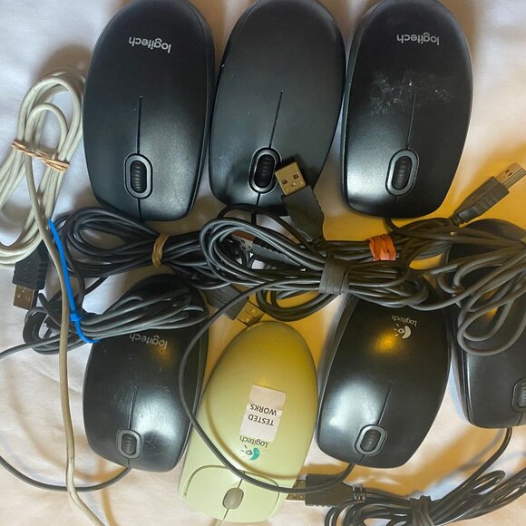 Lot of 7 Dell Optical USB Mouse All Working Good Condition - Picture 4 of 4